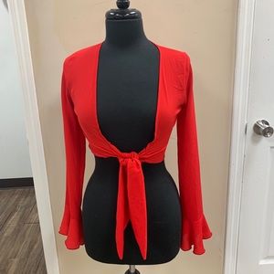 Pretty Little Thing Tie Front Top